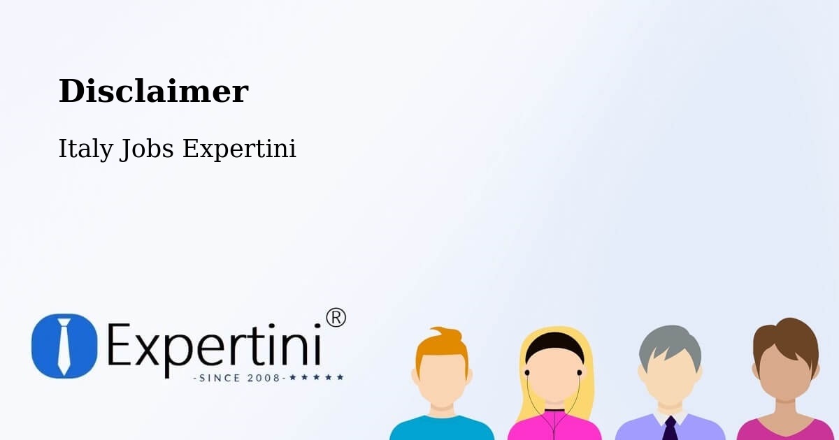 Disclaimer – Foggia - Italy Jobs Expertini